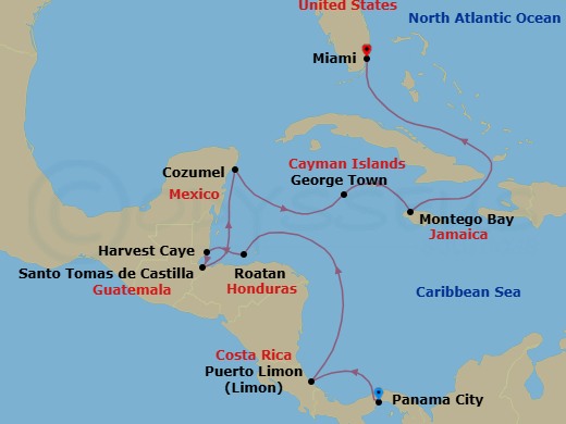Crescent Beaches & Colorful Towns Route Map
