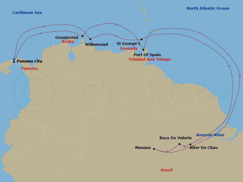 Journey To The Amazon Route Map