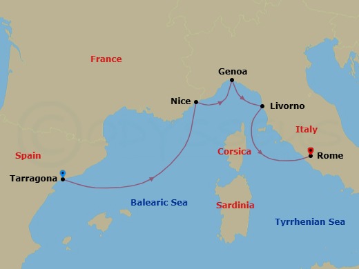 Europe's Winter Riviera Route Map
