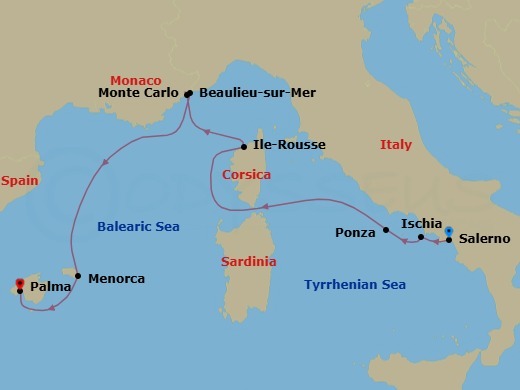 Italy To Spain: The Western Mediterranean Route Map