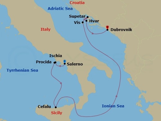 Italy To Croatia: Italian Riviera & Dalmatian Coast? Route Map