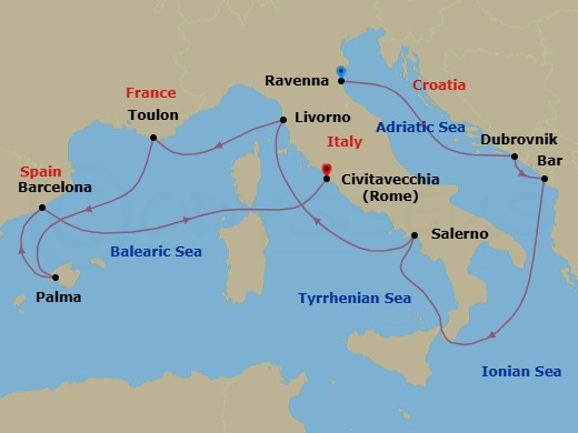 Cruise Route Map