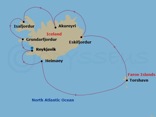 Verdant Iceland Route Map