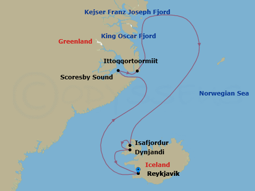 Reykjavik To Reykjavik Route Map