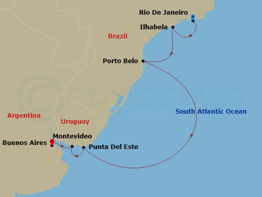 Rio De Janeiro To Buenos Aires Route Map