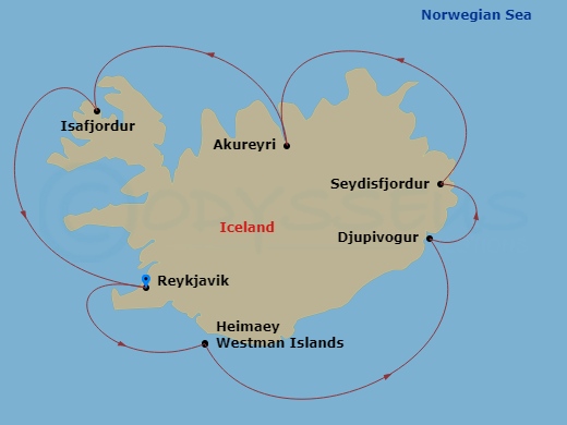 Iceland's Natural Beauty Route Map