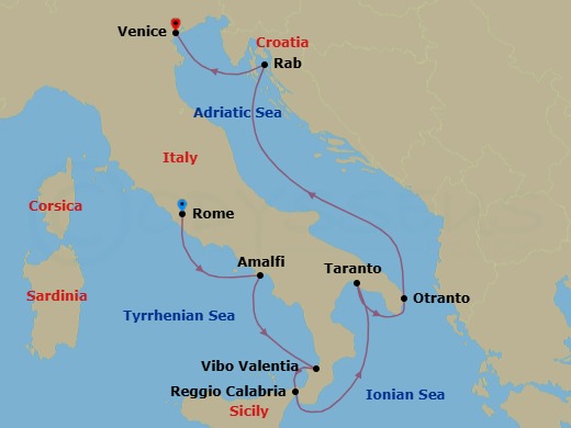 Bella Italia - A Southern Italian Romance Route Map