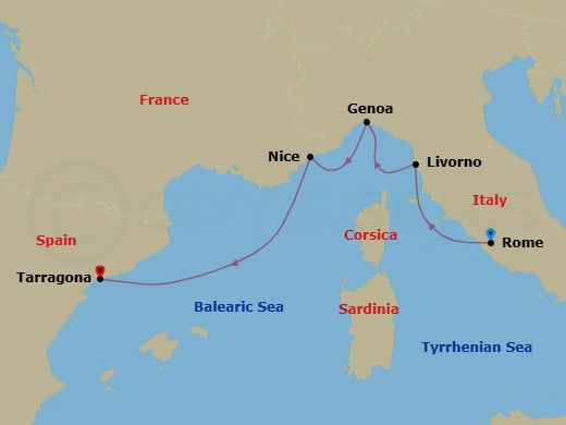 Europe's Winter Riviera Route Map
