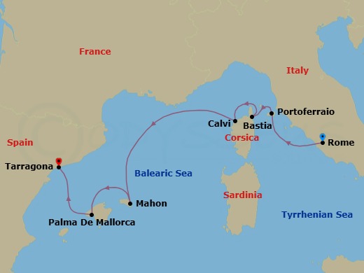 Mediterranean Island Mosaic Route Map
