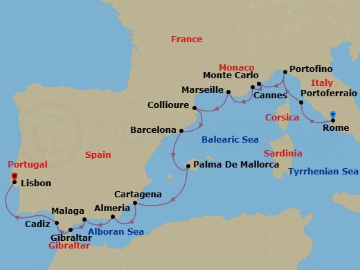 Star Collector: Enchantment Of The Western Med Route Map