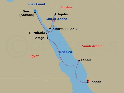 From Egypt To Saudi Arabia Route Map