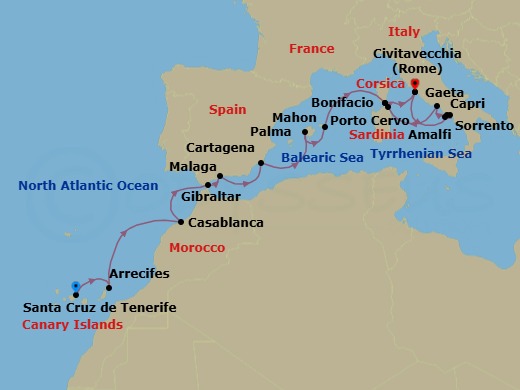 Discover Timeless Horizons: Tenerife To Italy Route Map