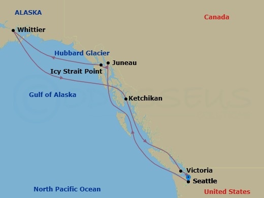 Alaska - Seattle Route Map