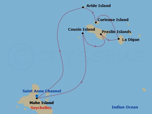 Tropical Charms Of The Seychelles Route Map