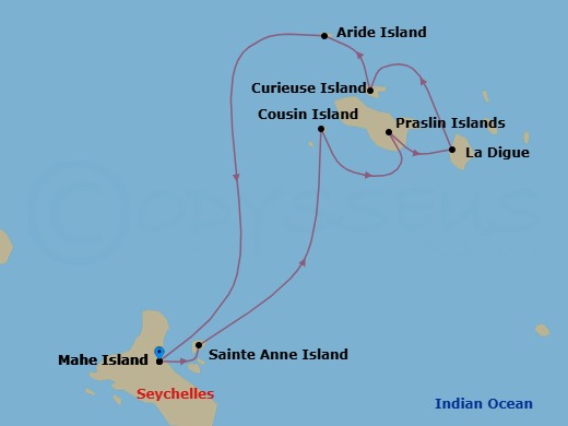 Tropical Charms Of The Seychelles Route Map
