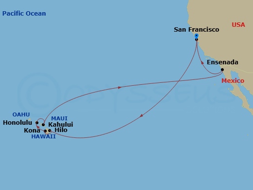 Journeys - 15-Day Hawaii Route Map