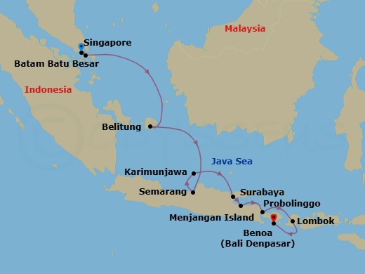 Indonesian Odyssey: Singapore To Bali Route Map