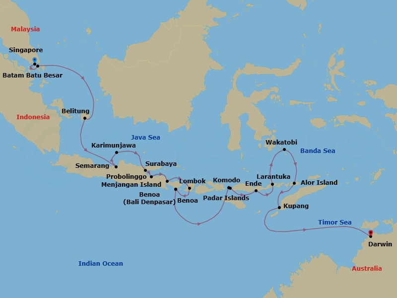 Discover Hidden Coastal Gems: Singapore To Darwin Route Map