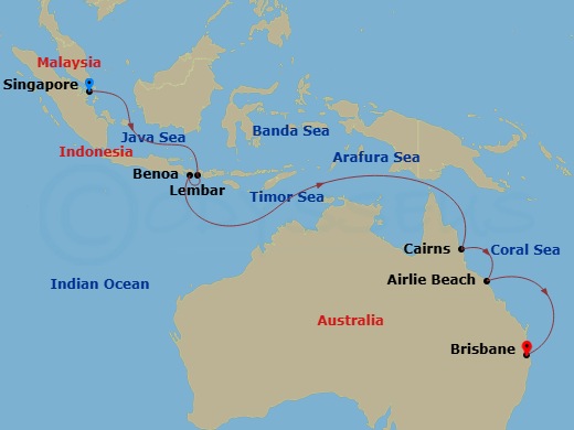 Journeys - 16-Day Southeast Asia Route Map