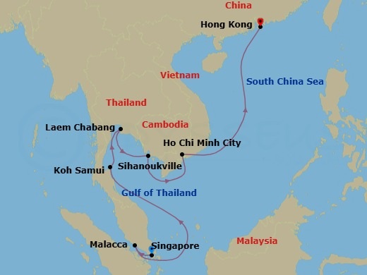 Singapore To Hong Kong Route Map