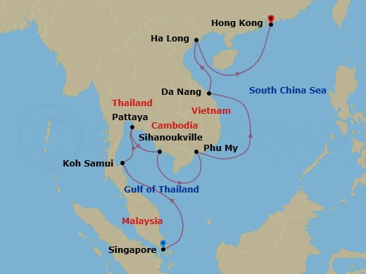 14-Day Far East Discovery Route Map