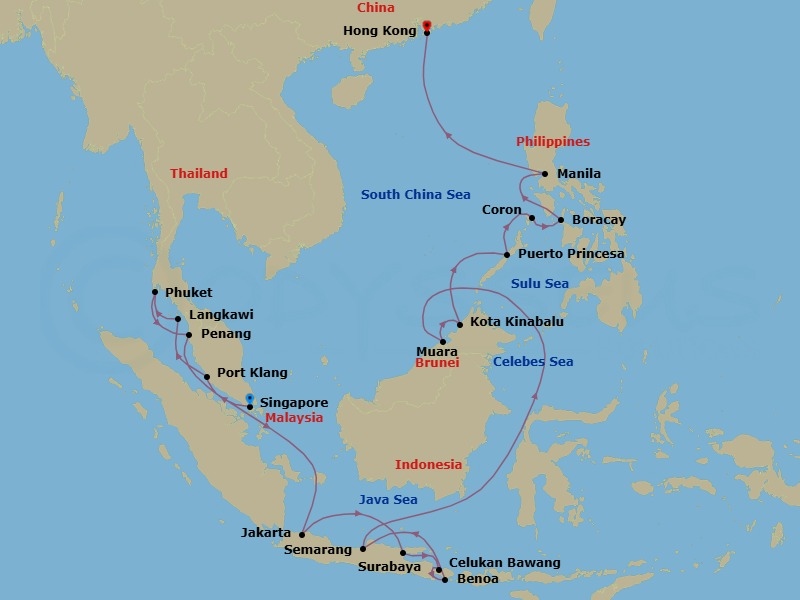 Eastern Elegance Route Map