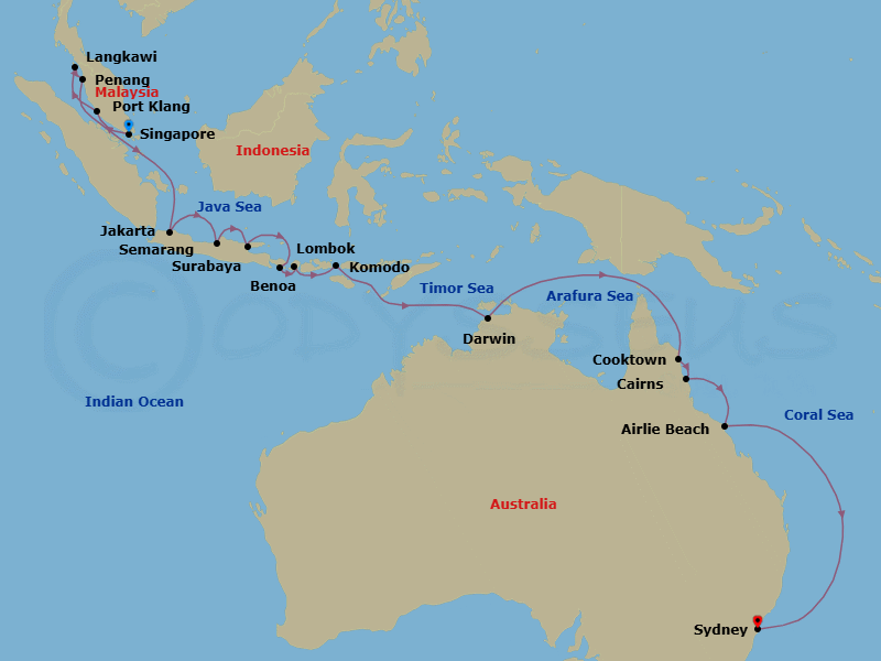 The Coral Route Route Map