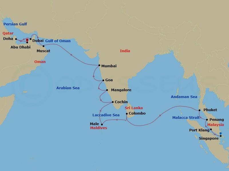 Spice & Sands Route Map