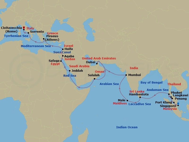 Asian Mediterranean Fusion Route Map