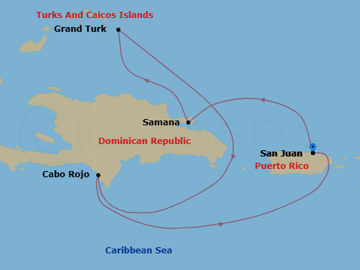 Sisters At Sea: Valiant Lady Route Map