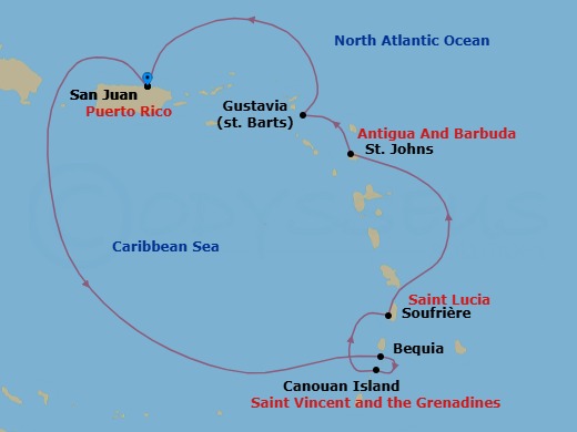 Itinerary schematic diagram