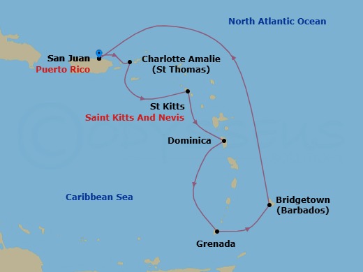 Itinerary schematic diagram