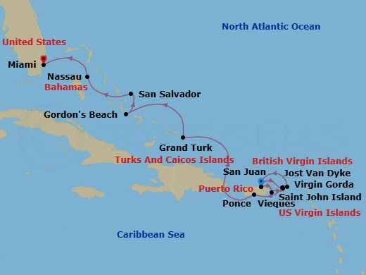 Discover Island Rhythms & Coastal Dreams Route Map