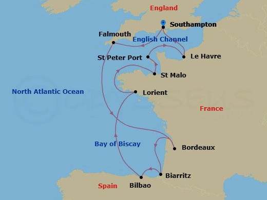 Gourmet & Glamour Route Map