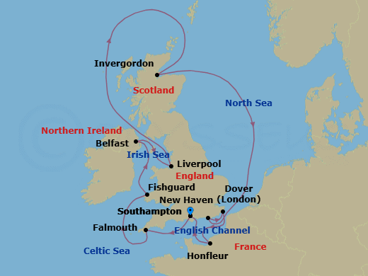Southampton To Southampton Route Map
