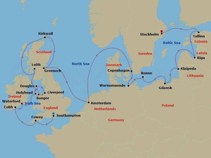 Crowns & Currents Route Map