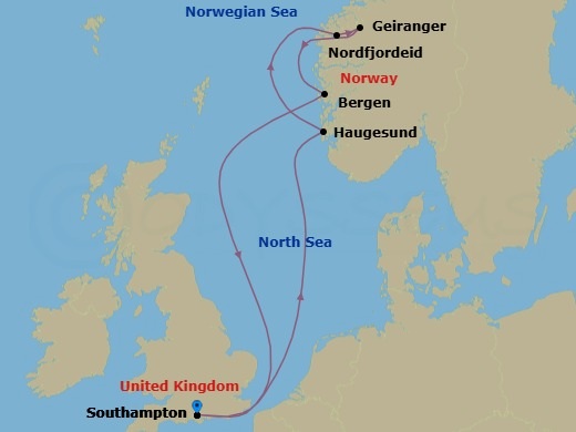 7 Night Best Of Norway Route Map