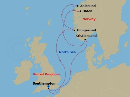 Itinerary schematic diagram