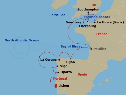 Regal Shores Route Map