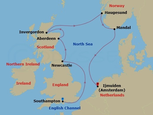 Fjords Majesty Route Map
