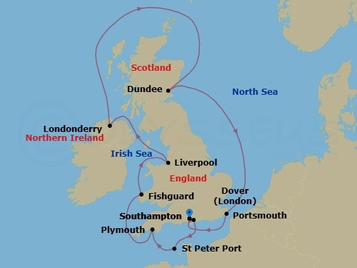 Southampton To Southampton Route Map
