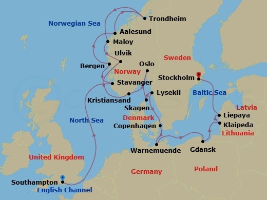 Into The Nordic Wilds Route Map