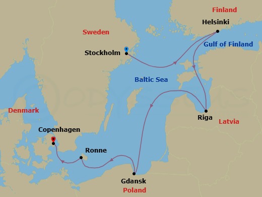 Stockholm To Copenhagen Route Map