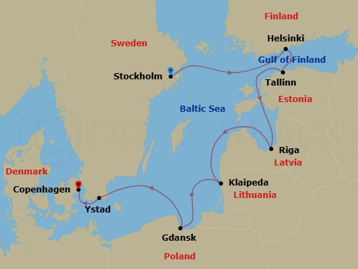 Stockholm To Copenhagen Route Map