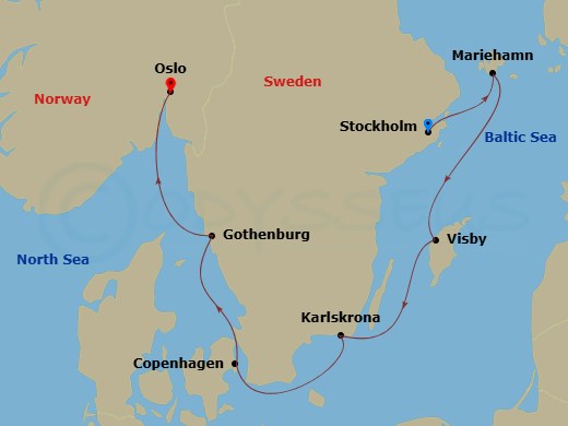 Scandinavian Discovery Route Map