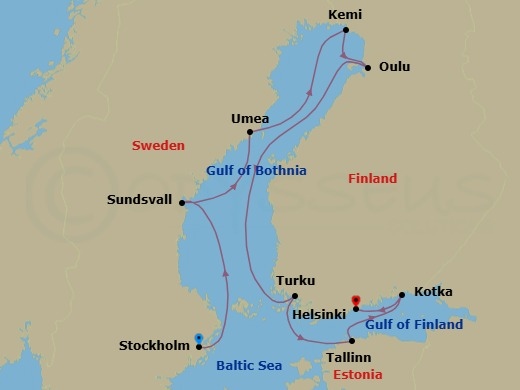 Jewels Of Scandinavia Route Map