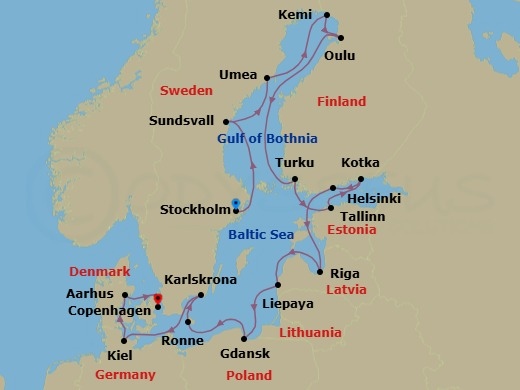 Castles & Spires Route Map