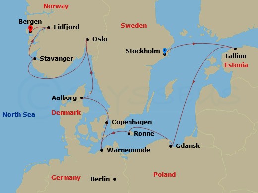 Viking Homelands Route Map