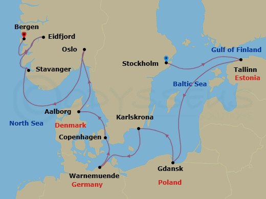 Viking Homelands Route Map