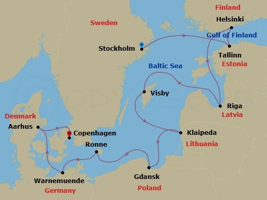Spires & Sea Route Map